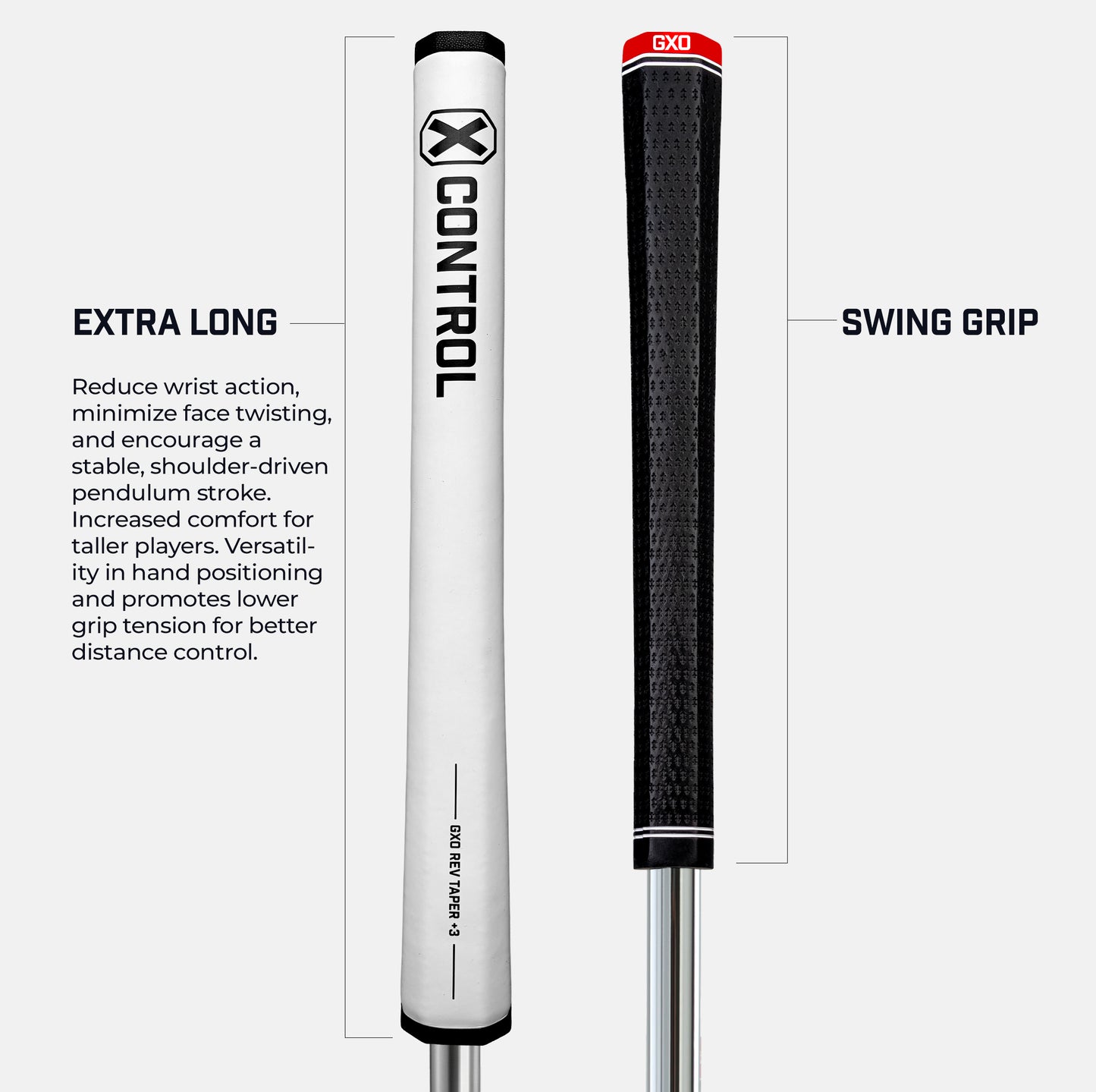 X Control Putter Grip - Reverse Taper +3