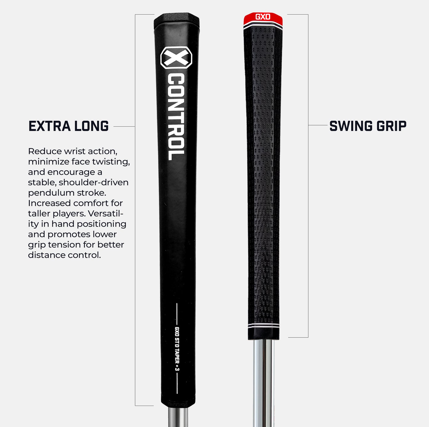 X Control Putter Grip - Standard Taper +3